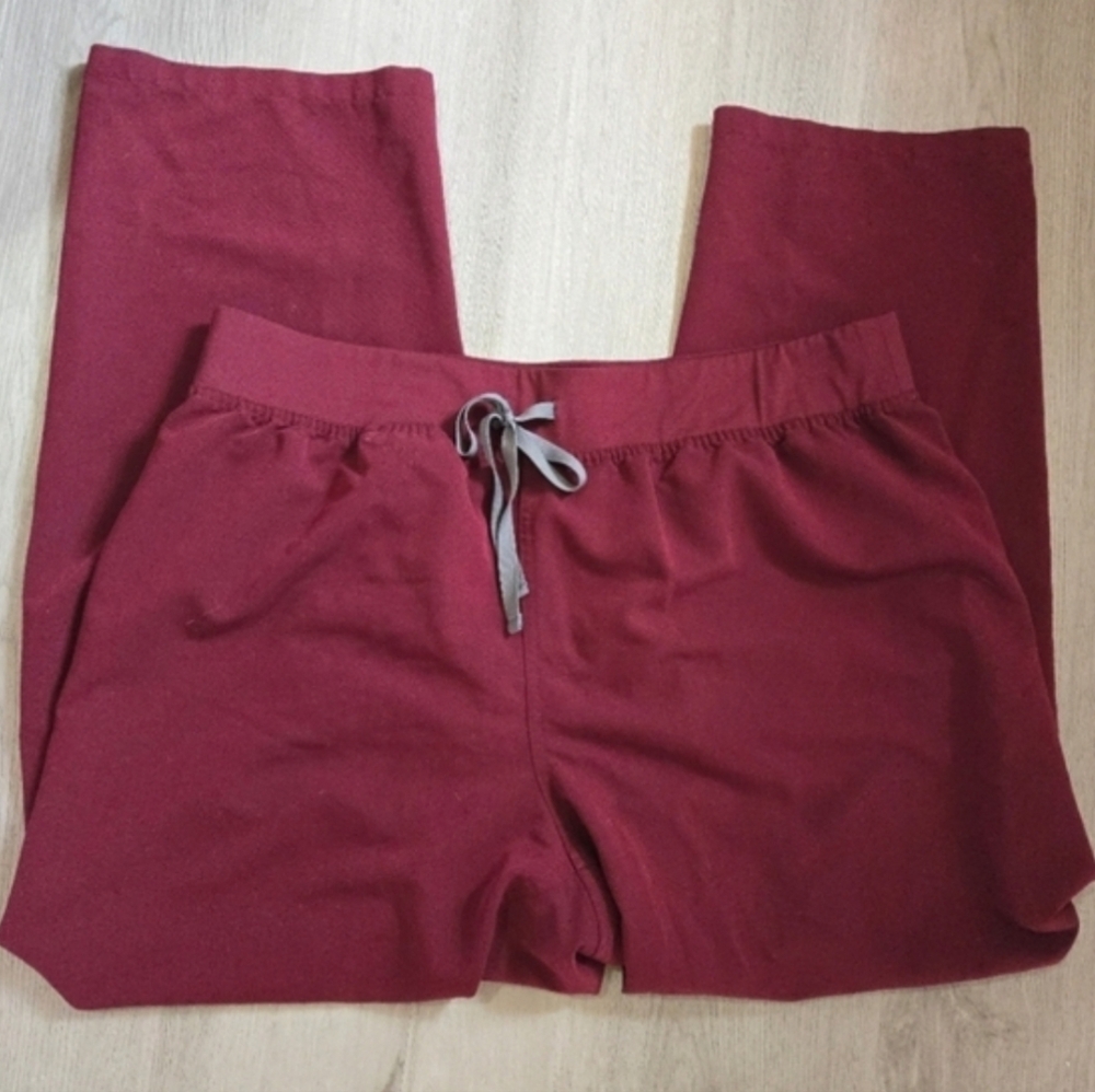 FIGS Burgundy Livingston Scrub Pants, Size XXL, See Description
